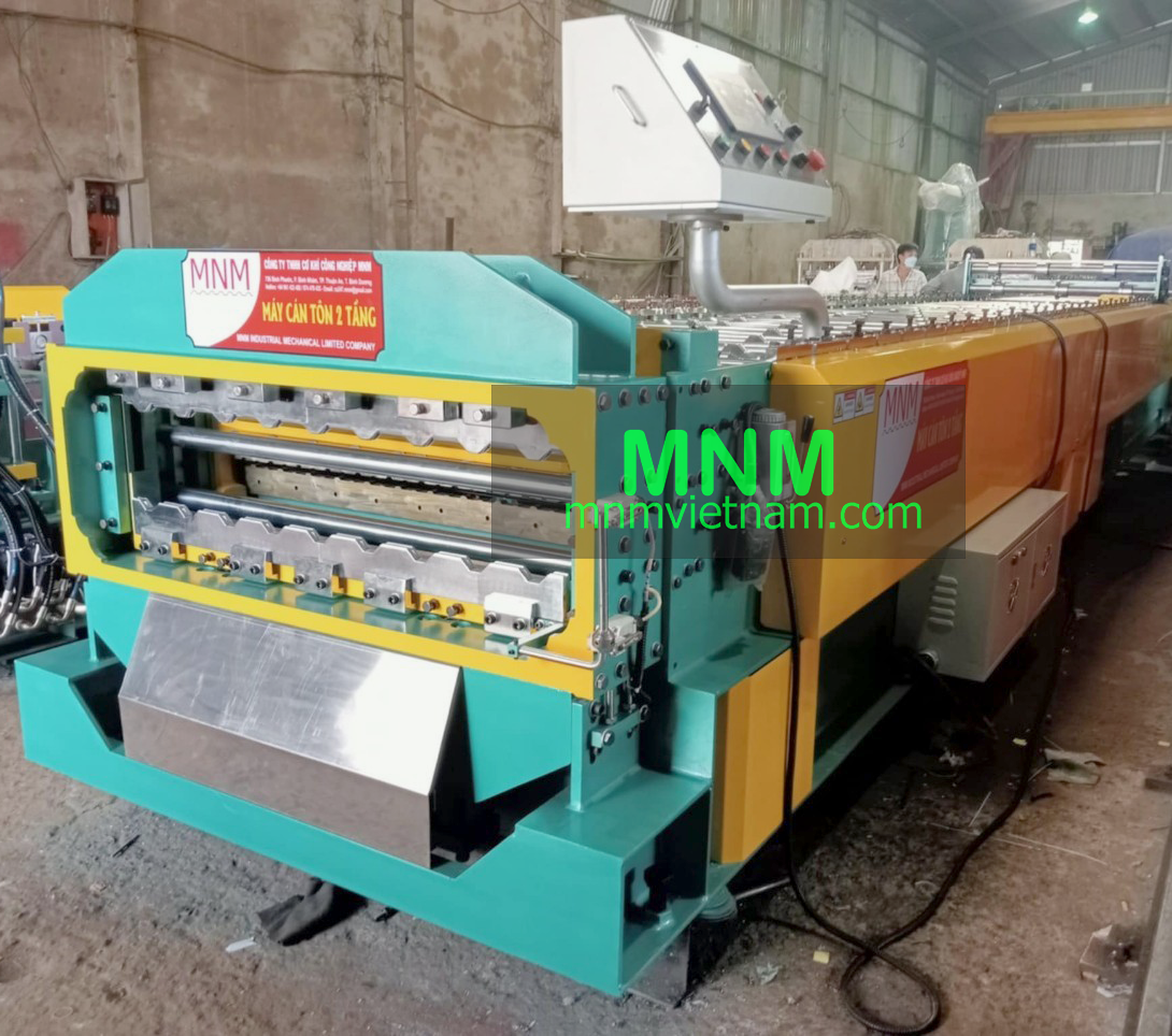 DOUBLE LAYER ROLL FORMING MACHINE COMBINE CURVING HEAD